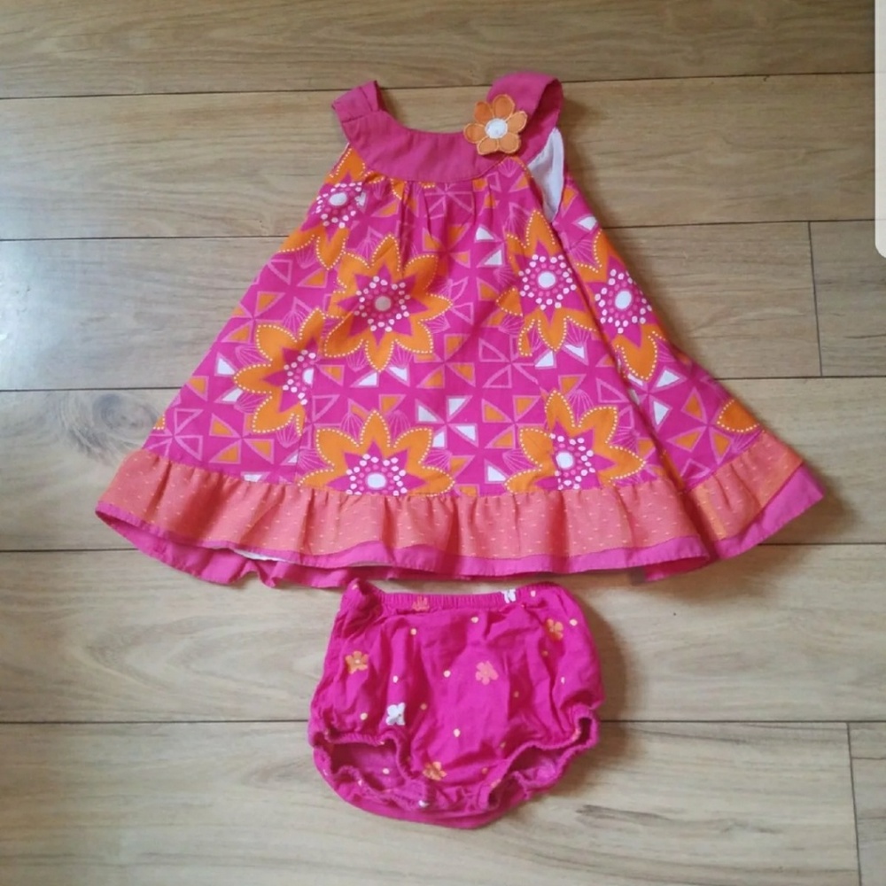 Hot pink and orange Dress